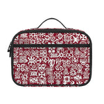 Red African Adinkra Tribe Symbols Portable Lunch Bag