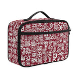 Red African Adinkra Tribe Symbols Portable Lunch Bag