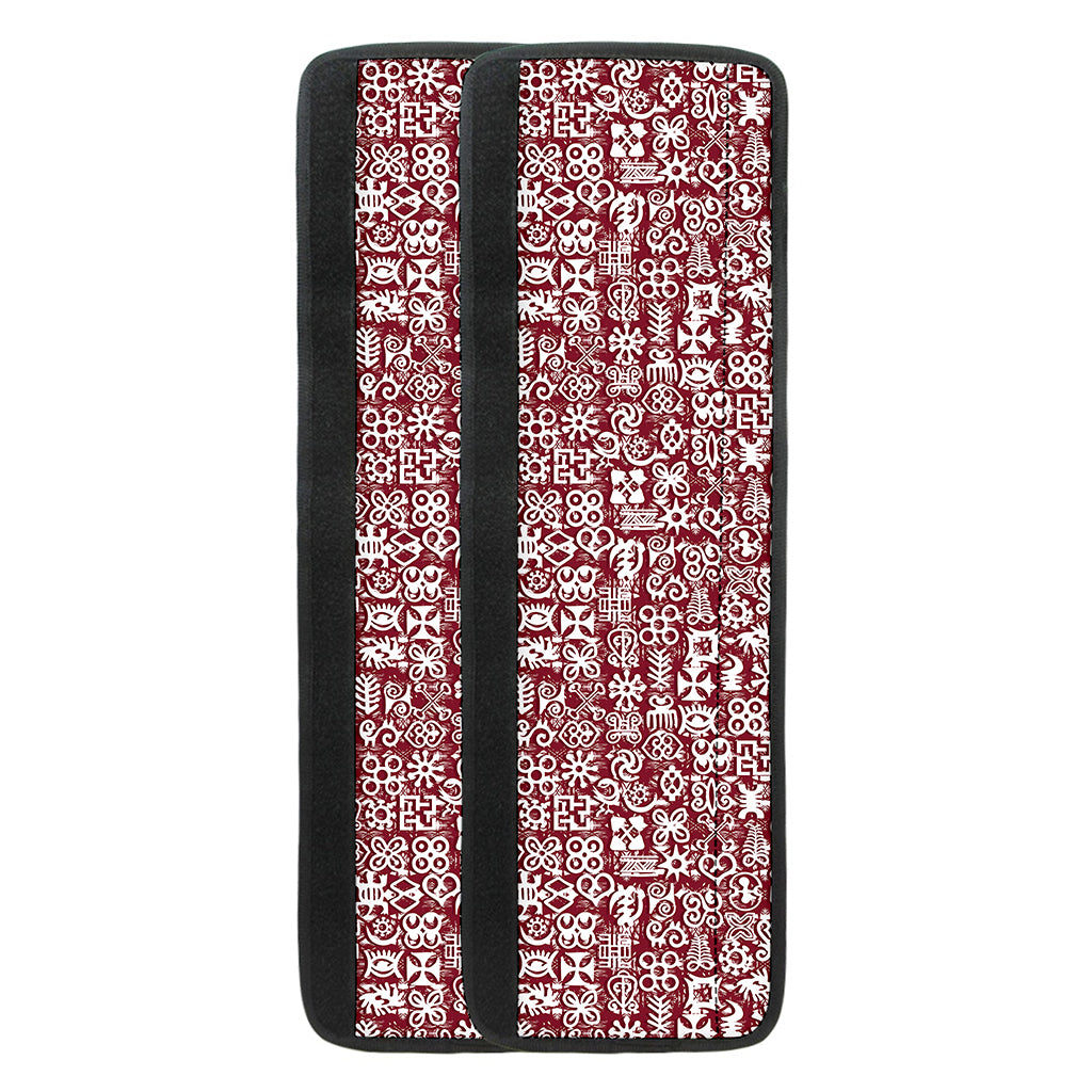 Red African Adinkra Tribe Symbols Refrigerator Handle Covers