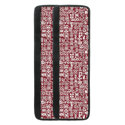 Red African Adinkra Tribe Symbols Refrigerator Handle Covers