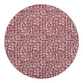 Red African Adinkra Tribe Symbols Round Blanket