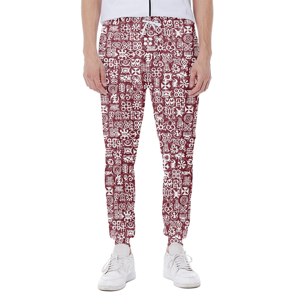 Red African Adinkra Tribe Symbols Scuba Joggers