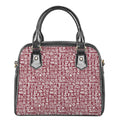 Red African Adinkra Tribe Symbols Shoulder Handbag