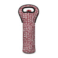 Red African Adinkra Tribe Symbols Single Neoprene Wine Tote