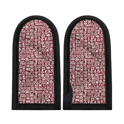Red African Adinkra Tribe Symbols Skillet Handle Cover
