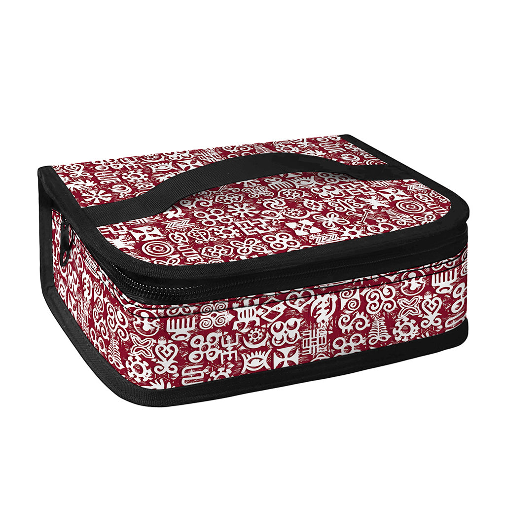 Red African Adinkra Tribe Symbols Small Lunch Bag