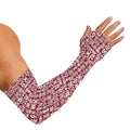 Red African Adinkra Tribe Symbols Sun Protection Arm Sleeves