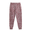 Red African Adinkra Tribe Symbols Sweatpants
