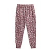 Red African Adinkra Tribe Symbols Sweatpants