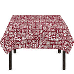 Red African Adinkra Tribe Symbols Tablecloth