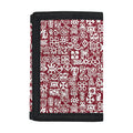 Red African Adinkra Tribe Symbols Trifold Wallet