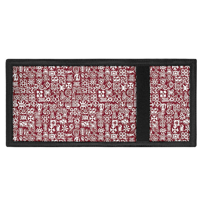 Red African Adinkra Tribe Symbols Trifold Wallet