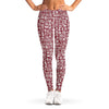 Red African Adinkra Tribe Symbols Women's Leggings