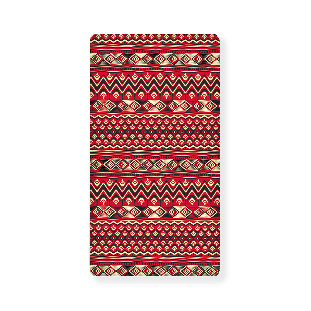 Red African Tribal Pattern Print Baby Crib Sheet
