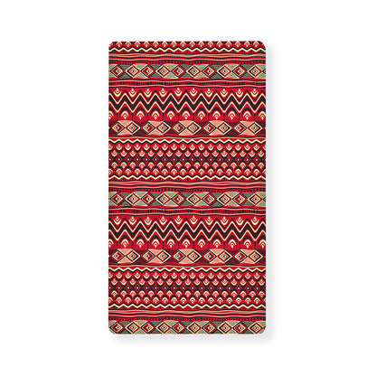 Red African Tribal Pattern Print Baby Crib Sheet