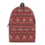 Red African Tribal Pattern Print Backpack