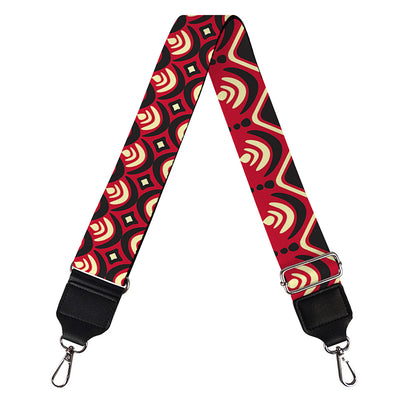 Red African Tribal Pattern Print Bag Strap