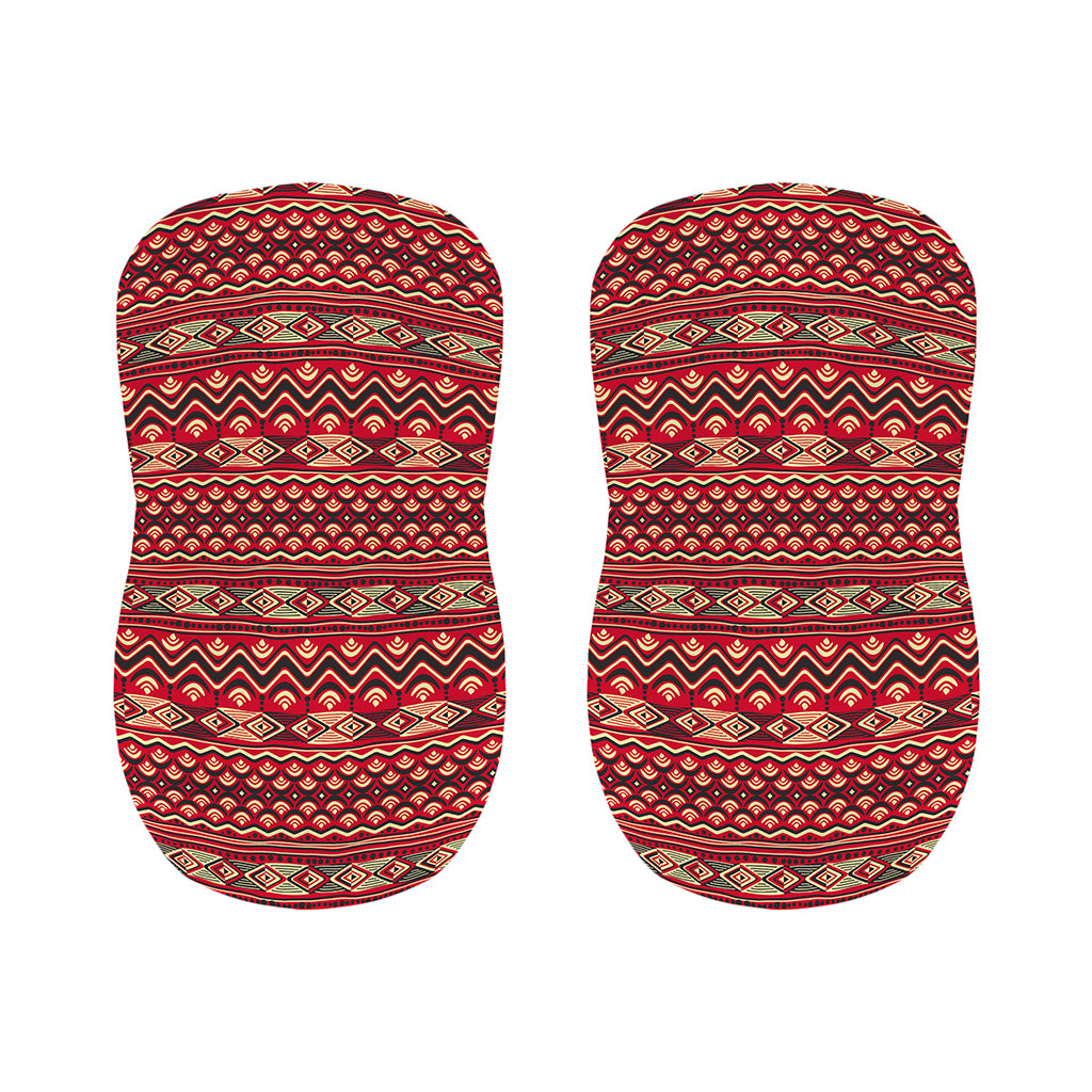 Red African Tribal Pattern Print Bar Stool Covers