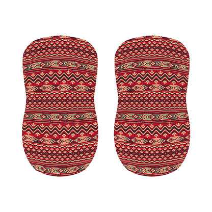 Red African Tribal Pattern Print Bar Stool Covers
