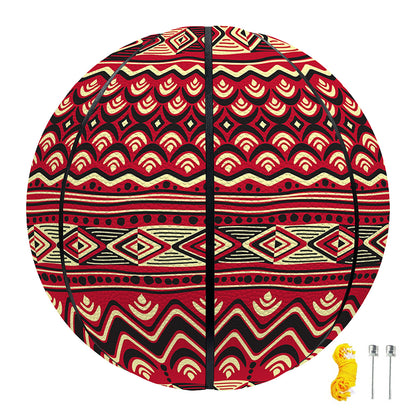 Red African Tribal Pattern Print Basketball