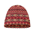 Red African Tribal Pattern Print Beanie