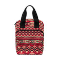 Red African Tribal Pattern Print Bible Tote Bag