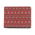 Red African Tribal Pattern Print Bifold Wallet