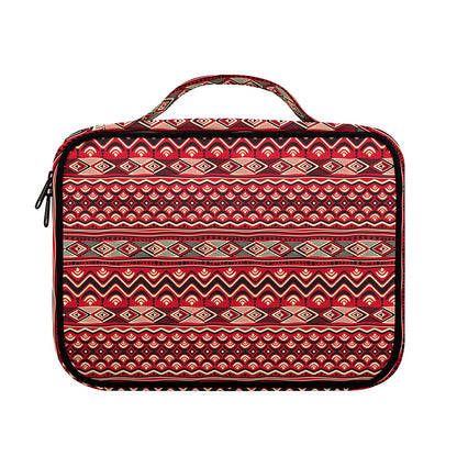 Red African Tribal Pattern Print Briefcase Bible Bag