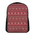 Red African Tribal Pattern Print Casual Backpack