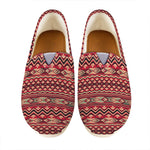 Red African Tribal Pattern Print Casual Shoes