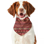 Red African Tribal Pattern Print Dog Bandana