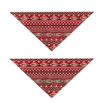 Red African Tribal Pattern Print Dog Bandana