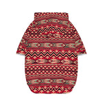 Red African Tribal Pattern Print Dog Zip Up Hoodie
