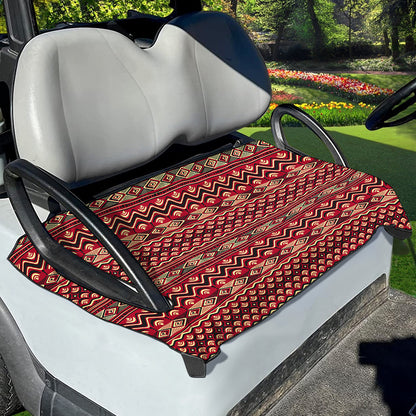 Red African Tribal Pattern Print Golf Cart Seat Cover