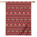 Red African Tribal Pattern Print House Flag