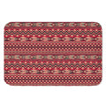 Red African Tribal Pattern Print Indoor Door Mat