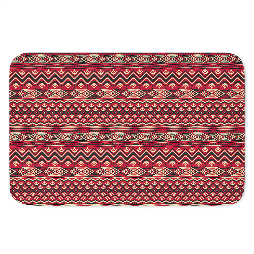 Red African Tribal Pattern Print Indoor Door Mat