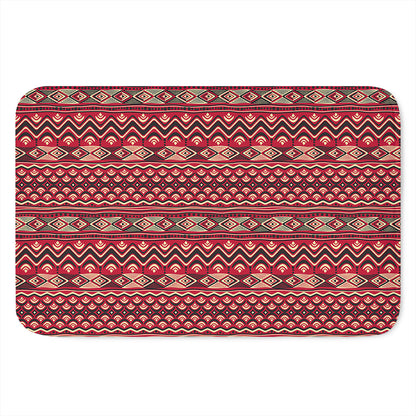 Red African Tribal Pattern Print Indoor Door Mat