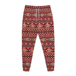 Red African Tribal Pattern Print Jogger Pants
