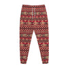 Red African Tribal Pattern Print Jogger Pants