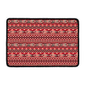 Red African Tribal Pattern Print Kitchen Mat