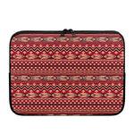 Red African Tribal Pattern Print Laptop Sleeve
