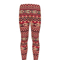 Red African Tribal Pattern Print Men's Leggings