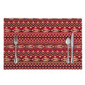 Red African Tribal Pattern Print Placemat