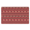 Red African Tribal Pattern Print Polyester Doormat