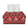 Red African Tribal Pattern Print Rectangle Tissue Box Cover