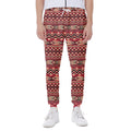 Red African Tribal Pattern Print Joggers