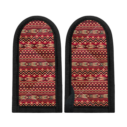 Red African Tribal Pattern Print Skillet Handle Cover