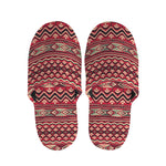 Red African Tribal Pattern Print Slippers
