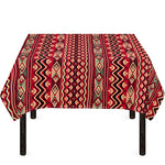 Red African Tribal Pattern Print Tablecloth